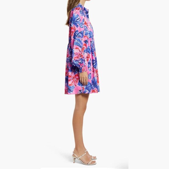 Lilly Pulitzer Arlie Print Long Sleeve Mini Dress Size Medium 41334 - Picture 3 of 11